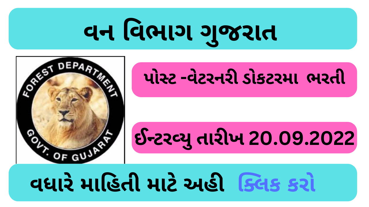 Gujarat Forestry Research Foundation Bharti 2022 @forests.gujarat.gov.in